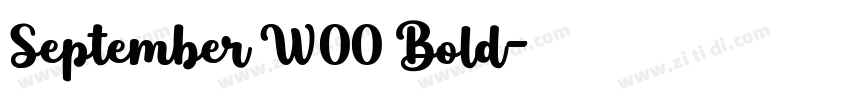 September W00 Bold字体转换
